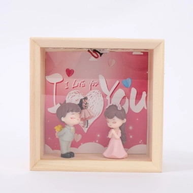 Hộp Đèn Khung Gỗ Cặp Đôi Tình Nhân - Đèn LED Trang Trí, Quà Tặng Kỷ Niệm Ngày Cưới Valentine Noel - Giá 149.000 VND 5