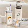 Hộp đựng bàn chải 3 trong 1 du lịch di động, kèm kem đánh răng, nắp PEACH