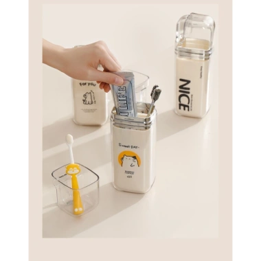 Hộp đựng bàn chải + cốc đánh răng có nắp đậy - Tiện du lịch, giữ kem sạch 52.000₫ 6