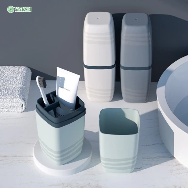 Hộp đựng bàn chải + cốc súc miệng du lịch YMZH - Bảo vệ vệ sinh, giá 34.160₫