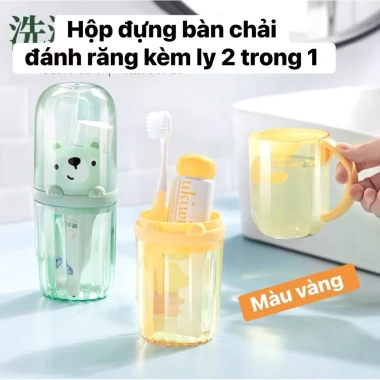 Hộp đựng bàn chải đánh răng con vịt vàng du lịch tiện lợi - Thiết kế nhẹ, bảo vệ vệ sinh, giảm giá 20%