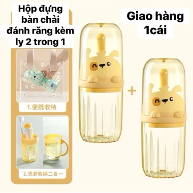 Hộp đựng bàn chải đánh răng con vịt vàng du lịch tiện lợi - Thiết kế nhẹ, bảo vệ vệ sinh, giảm giá 20%