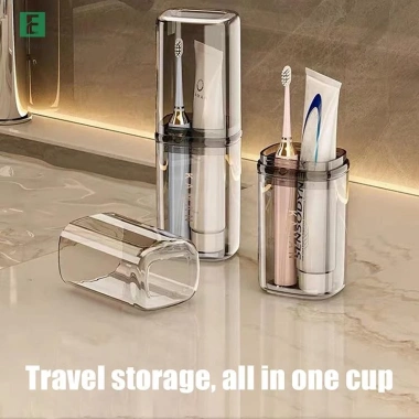 Hộp đựng bàn chải đánh răng du lịch trong suốt, di động bảo vệ sạch sẽ cho công tác và du lịch
