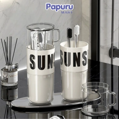Hộp Đựng Bàn Chải Du Lịch 3 trong 1 Nắp Đậy Đa Năng Cốc Nhỏ Gọn Tiện Lợi Giá 50.000đ
