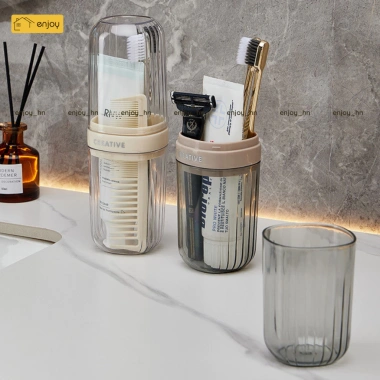 Hộp Đựng Bàn Chải Kem & Cốc Đánh Răng 2 trong 1 Sang Trọng, Tiện Lợi Du Lịch - 29.700 VND