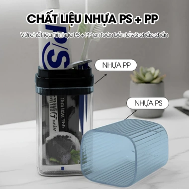 Hộp đựng bàn chải, kem đánh răng, muỗng đũa du lịch W8.280 - Tiện lợi, giá 45.000 VND 5