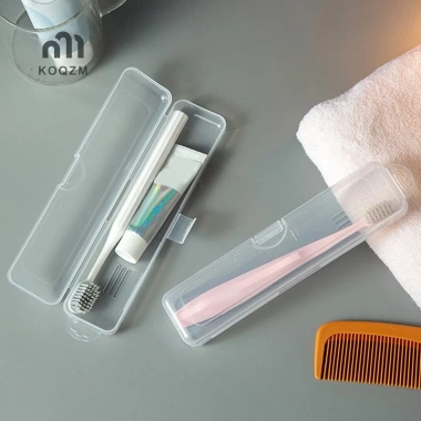Hộp đựng bàn chải Koqzm trong suốt, di động du lịch, nhựa cao cấp - Giá 28.710₫