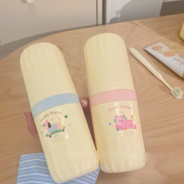 Hộp đựng bàn chải và kem đánh răng du lịch hình cún mèo dễ thương 38.999 VND