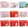 Hộp đựng bánh kẹo Tết mèo thần tài hoa hồng, có dây xách - Giá 59.000₫ 6