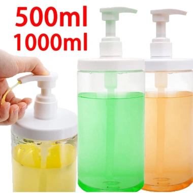 Hộp đựng chai bơm 500-1.000ml, chai rỗng miệng rộng, đổ lại nhanh - Giá ưu đãi 37.499 VND