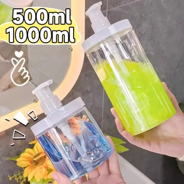 Hộp đựng chai bơm 500-1.000ml, chai rỗng miệng rộng, đổ lại nhanh - Giá ưu đãi 37.499 VND