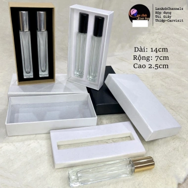 Hộp Đựng Chai Chiết Nước Hoa Nắp Đậy 14x7x2.5cm Giá 19.000 VND - Shop Lan Anh