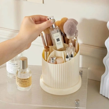 Hộp Đựng Cọ Trang Điểm 6 Ngăn Xoay 360 độ Nắp Đậy Chống Bụi - 53.000đ 8