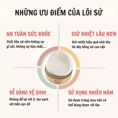 Hộp đựng cơm Camen SP21 giữ nhiệt men sứ, chịu nhiệt, chống rò rỉ, giá 95.000đ 2