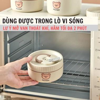 Hộp đựng cơm Camen SP21 giữ nhiệt men sứ, chịu nhiệt, chống rò rỉ, giá 95.000đ 5