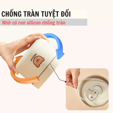 Hộp đựng cơm Camen SP21 giữ nhiệt men sứ, chịu nhiệt, chống rò rỉ, giá 95.000đ 6