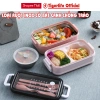 Hộp đựng cơm giữ nhiệt 2 tầng lúa mạch Tigerlife inox 304 và zon chống trào, tặng full đồ dùng