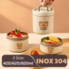 Hộp đựng cơm giữ nhiệt Inox 304 BEAR ChangHome+ 3 size 850/650/450ml chống tràn, dùng trong lò vi sóng - 85.000 VND 2