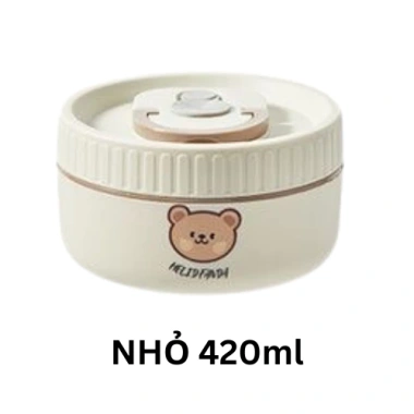 Hộp đựng cơm giữ nhiệt Inox 304 BEAR ChangHome+ 3 size 850/650/450ml chống tràn, dùng trong lò vi sóng - 85.000 VND