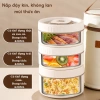 Hộp đựng cơm giữ nhiệt Lucky 3 tầng thép không gỉ 304 kèm túi Dễ mang văn phòng, giữ nóng lâu 2