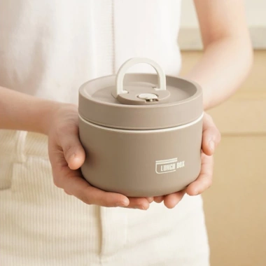 Hộp đựng cơm giữ nhiệt Lucky 3 tầng thép không gỉ 304 kèm túi Dễ mang văn phòng, giữ nóng lâu