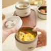 Hộp đựng cơm giữ nhiệt Lucky 3 tầng thép không gỉ 304 kèm túi Dễ mang văn phòng, giữ nóng lâu 7