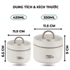 Hộp đựng cơm giữ nhiệt Lucky 3 tầng thép không gỉ 304 kèm túi Dễ mang văn phòng, giữ nóng lâu 8