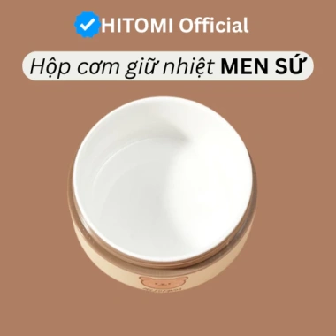 Hộp đựng cơm giữ nhiệt MEN SỨ HITOMI an toàn, dùng trong lò vi sóng, chống tràn - Giá chỉ 97.000 VND