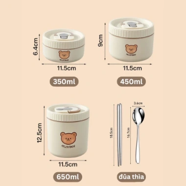 Hộp đựng cơm giữ nhiệt MEN SỨ HITOMI an toàn, dùng trong lò vi sóng, chống tràn - Giá chỉ 97.000 VND 3 Hộp đựng cơm giữ nhiệt MEN SỨ HITOMI an toàn, dùng trong lò vi sóng, chống tràn - Giá chỉ 97.000 VND 3