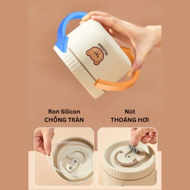 Hộp đựng cơm giữ nhiệt MEN SỨ HITOMI an toàn, dùng trong lò vi sóng, chống tràn - Giá chỉ 97.000 VND