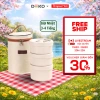 Hộp Đựng Cơm Lucky 3 Tầng Thép Không Gỉ Giữ Nhiệt Văn Phòng - Giá 153.000đ