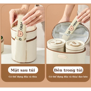 Hộp Đựng Cơm Lucky 3 Tầng Thép Không Gỉ Giữ Nhiệt Văn Phòng - Giá 153.000đ 3