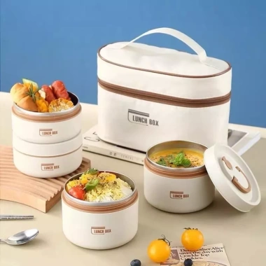Hộp Đựng Cơm Lucky 3 Tầng Thép Không Gỉ Giữ Nhiệt Văn Phòng - Giá 153.000đ 9