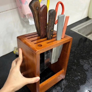 Hộp đựng dao gỗ đa năng, kệ cài dao kéo di động gọn nhẹ - Giá chỉ 96.666 VND