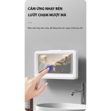 Hộp Đựng Điện Thoại Gắn Tường Xoay 360°, Chống Nước, Cảm Ứng Siêu Nhạy – Tắm, Nấu Ăn, Giá 49.000₫ 5 Hộp Đựng Điện Thoại Gắn Tường Xoay 360°, Chống Nước, Cảm Ứng Siêu Nhạy – Tắm, Nấu Ăn, Giá 49.000₫ 5