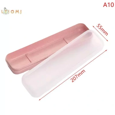 Hộp đựng đồ ăn tái sử dụng trong suốt, khe cắm, dao kéo thực tế, phù hợp du lịch–Hot