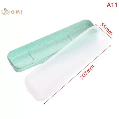 Hộp đựng đồ ăn tái sử dụng trong suốt, khe cắm, dao kéo thực tế, phù hợp du lịch–Hot