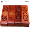 Hộp đựng đũa gỗ hương đỏ đục khắc tinh tế - Sang trọng, ưu đãi 90k CTH745