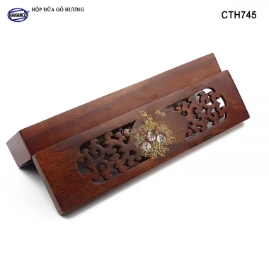 Hộp đựng đũa gỗ hương đỏ đục khắc tinh tế - Sang trọng, ưu đãi 90k CTH745 7 Hộp đựng đũa gỗ hương đỏ đục khắc tinh tế - Sang trọng, ưu đãi 90k CTH745 7