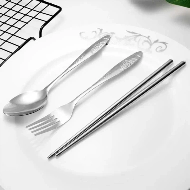 Hộp đựng đũa thìa dĩa innox cá nhân - Văn phòng, du lịch - Giá 29.000 - MAXSHĐỘC 3