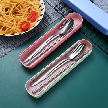 Hộp đựng đũa thìa dĩa innox cá nhân - Văn phòng, du lịch - Giá 29.000 - MAXSHĐỘC 10