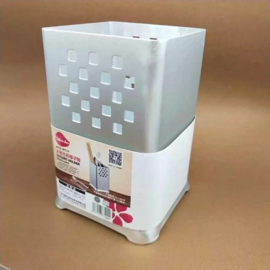 Hộp đựng đũa thìa dĩa muôi hợp kim nhôm nhám 2 kiểu vuông và tròn cao cấp, giá chỉ 85.680₫ 4