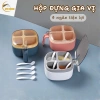 Hộp Đựng Gia Vị 4 Ngăn Thìa, Nắp Trong Suốt Tiện Lợi cho Nhà Bếp MyHome