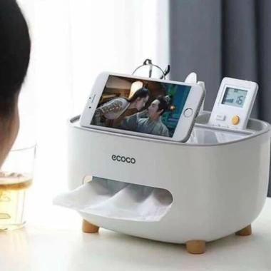 Hộp Đựng Giấy Ăn ECOCO Đa Năng Bàn Gọn Gàng, Ngăn Đồ Tiện Lợi, Giá Ưu Đãi