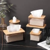 Hộp đựng giấy ăn nhựa trong suốt nắp tre gỗ - Sang trọng, đa dạng kích thước, giá 22.000 VND