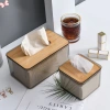 Hộp đựng giấy ăn nhựa trong suốt nắp tre gỗ - Sang trọng, đa dạng kích thước, giá 22.000 VND 4