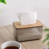 Hộp đựng giấy ăn nhựa trong suốt nắp tre gỗ - Sang trọng, đa dạng kích thước, giá 22.000 VND 8