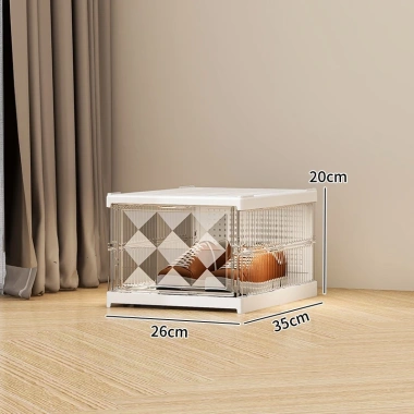 Hộp Đựng Giày Nhựa Cứng, Tủ Giày Gấp Gọn, Kệ Giày PS+PP Bền Đẹp, Giá 119.000 VND 10