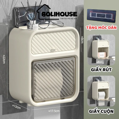 Hộp đựng giấy vệ sinh 2 tầng treo tường đa năng BOLI HOUSE - Giá chỉ 56.250₫ 10 Hộp đựng giấy vệ sinh 2 tầng treo tường đa năng BOLI HOUSE - Giá chỉ 56.250₫ 10