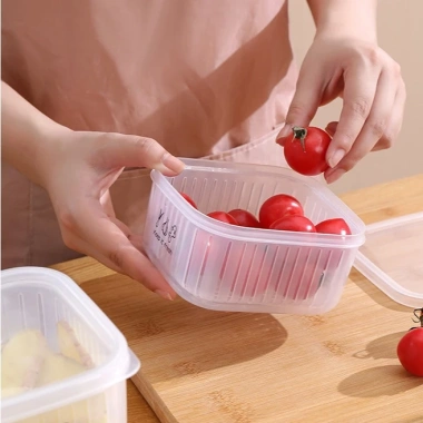 Hộp đựng gừng tỏi ớt DN297 có nắp đậy - Bảo quản rau củ tủ lạnh, giá chỉ 10.000đ 9